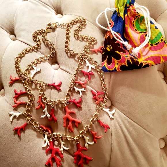💯 Lilly Pulitzer Coral Reef Multi Strand Necklace - Picture 3 of 16